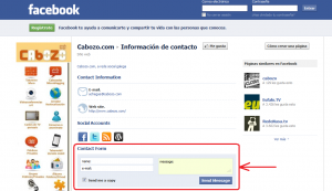 Conta de Cabozo no Facebook